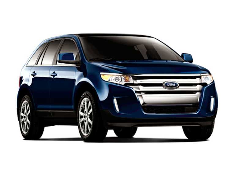 Blue 2011 Ford Edge With White Background