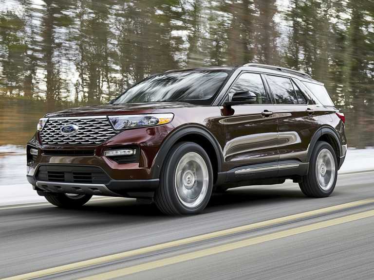 Brown 2020 Ford Explorer In Motion