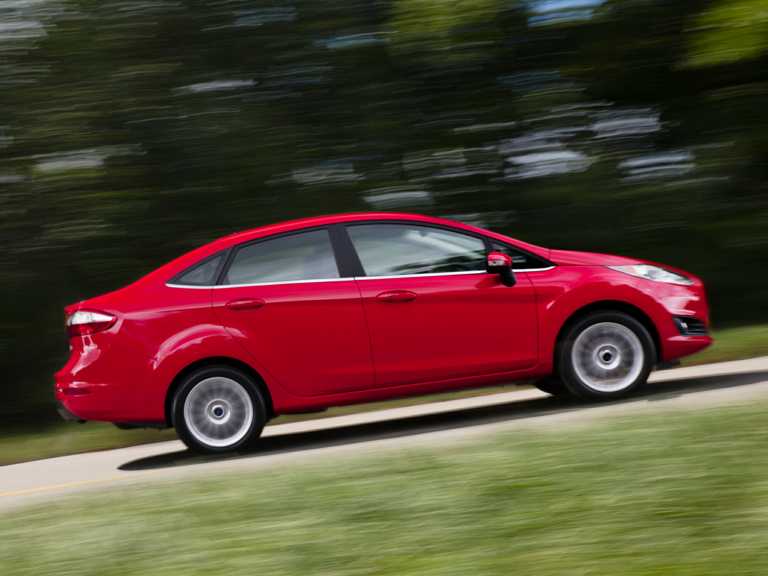 Red 2019 Ford Fiesta In Motion