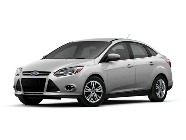 White 2014 Ford Focus With White Background