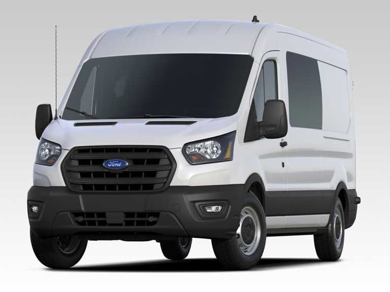 White 2020 Ford Transit Van With White Background
