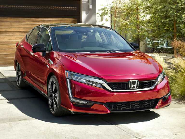 Red 2020 Honda Clarity From Front-Passenger Side