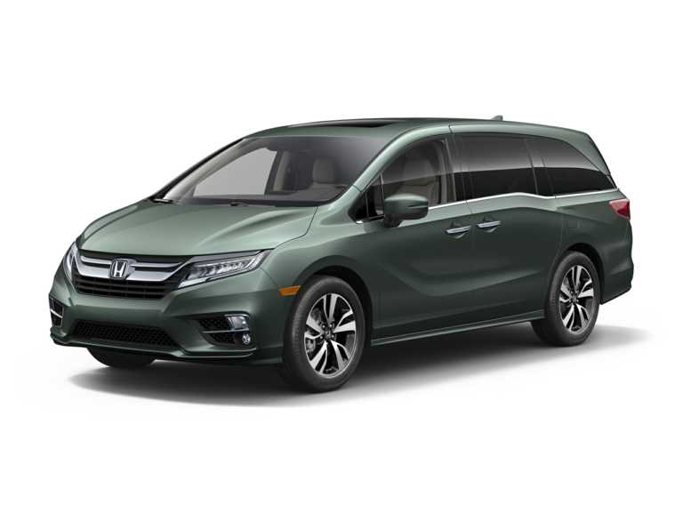 Green 2020 Honda Odyssey With White Background