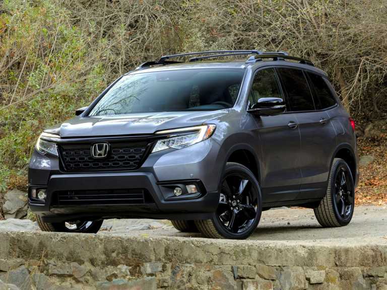 Gray 2021 Honda Passport From Front-Driver Side