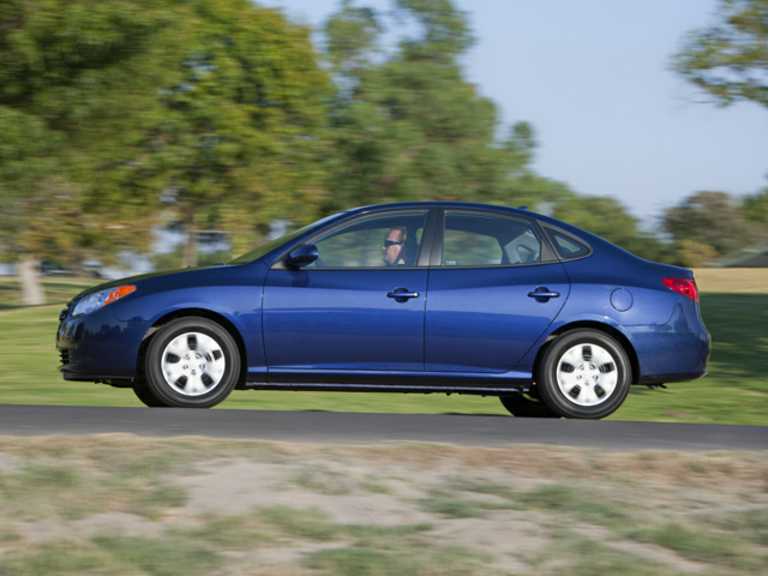Blue 2010 Hyundai Elantra In Motion