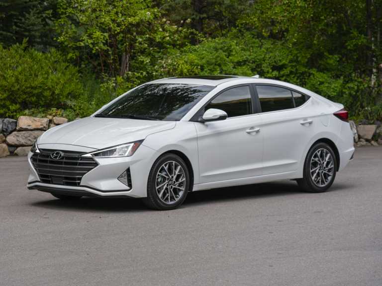 White 2020 Hyundai Elantra From Front-Driver Side
