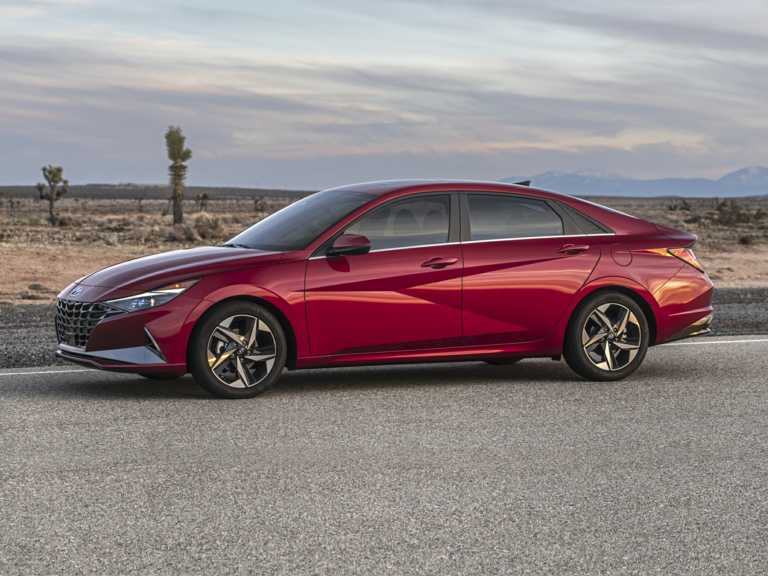 Red 2021 Hyundai Elantra From Front-Driver Side