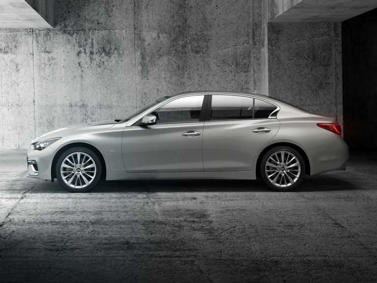 Silver 2021 Q50 From Driver Side