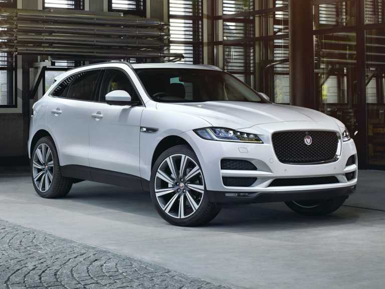 White 2020 Jaguar F-PACE From Front-Passenger Side