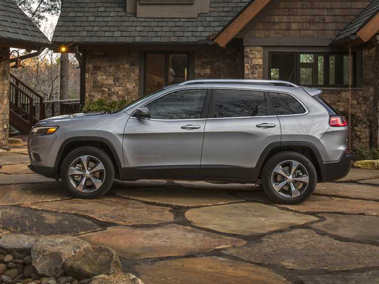 Gray 2021 Jeep Cherokee From Driver Side