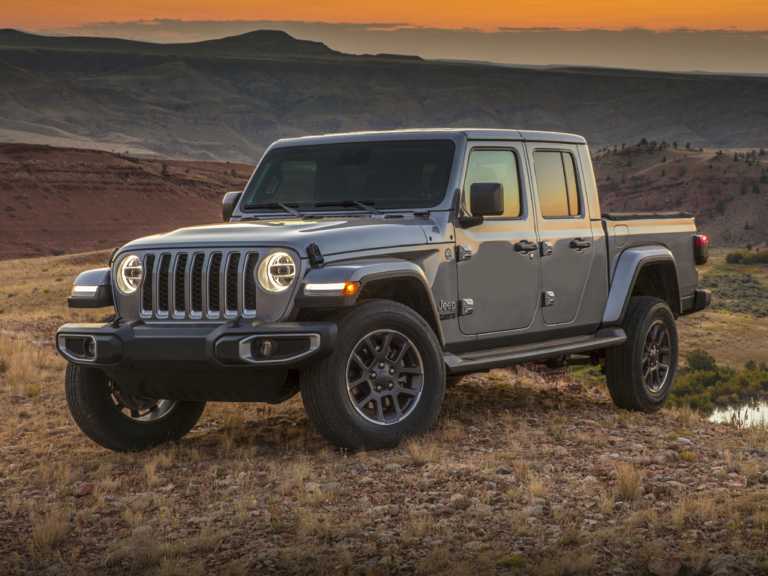 Gray 2020 Jeep Gladiator From Front-Driver Side