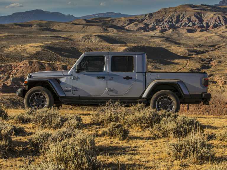 Gray 2020 Jeep Gladiator From Driver Side