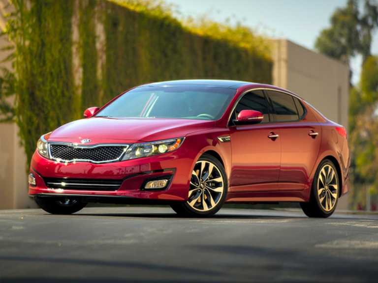 Red 2014 Kia Optima From Front-Driver Side