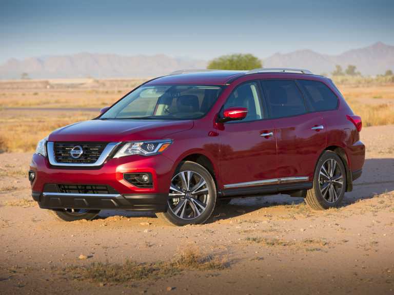 Red 2017 Nissan Pathfinder From Front-Driver Side