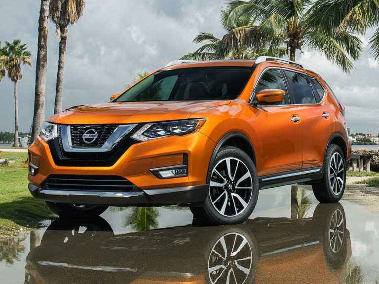 Orange 2017 Nissan Rogue From Front-Driver Side