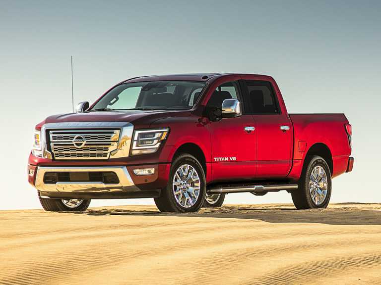 Red 2020 Nissan Titan From Front-Driver Side