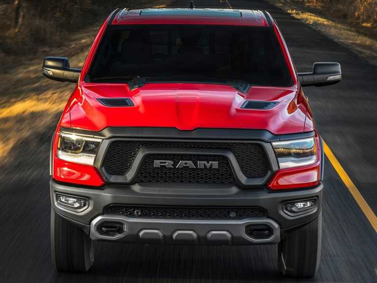 Red 2020 Ram 1500 From Front Side