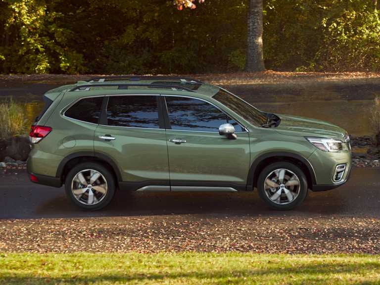 Green 2020 Subaru Forester From Passenger Side