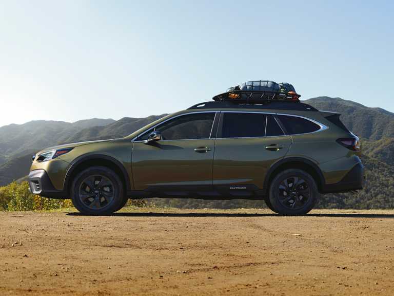 Green 2020 Subaru Outback From Driver Side