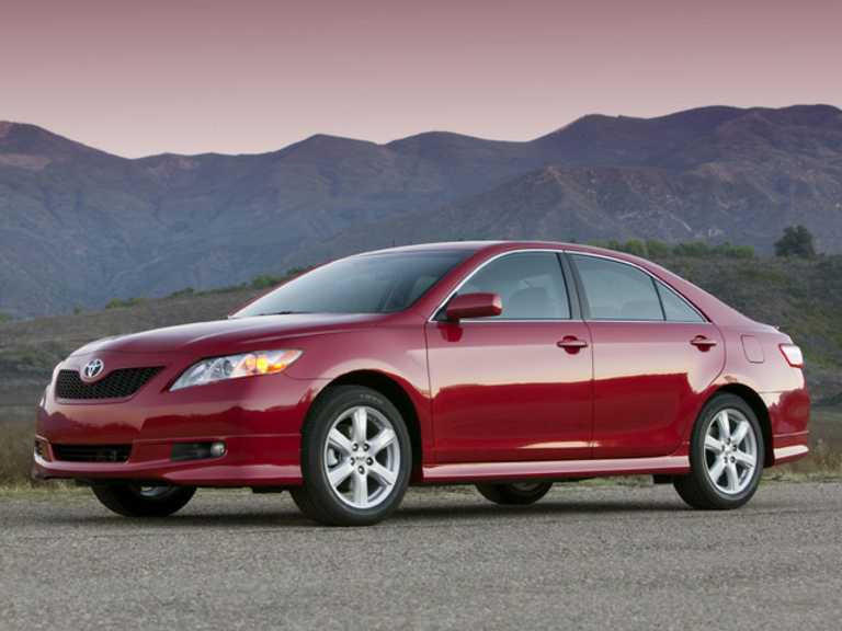 Red 2007 Toyota Camry From Front-Driver Side