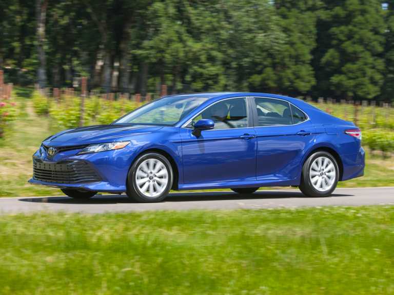 Blue 2018 Toyota Camry In Motion