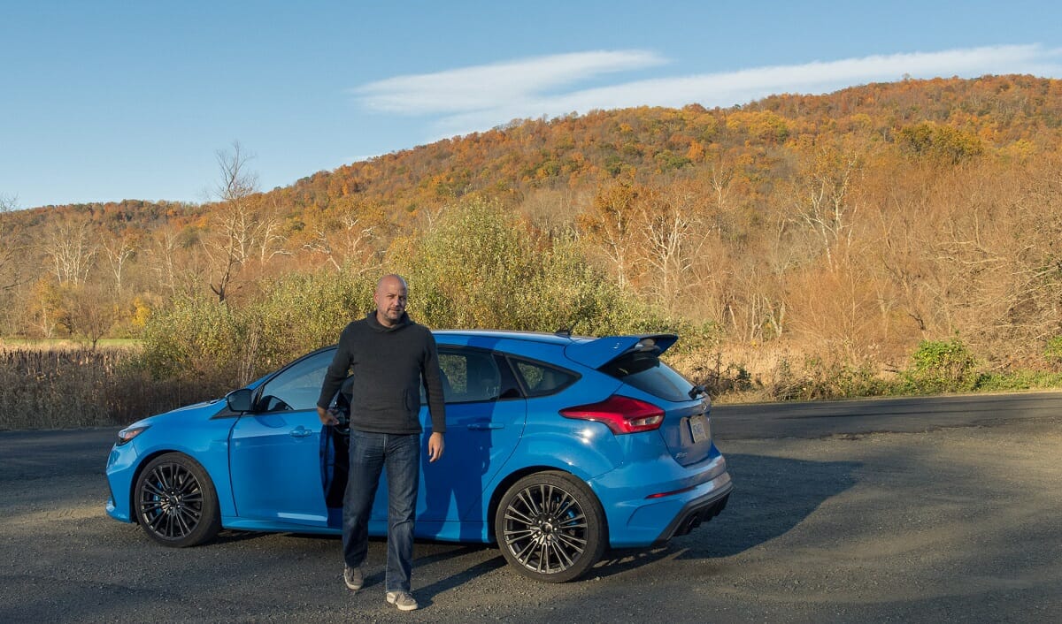 The author testing a Ford Focus RS - Photo by William Byrd