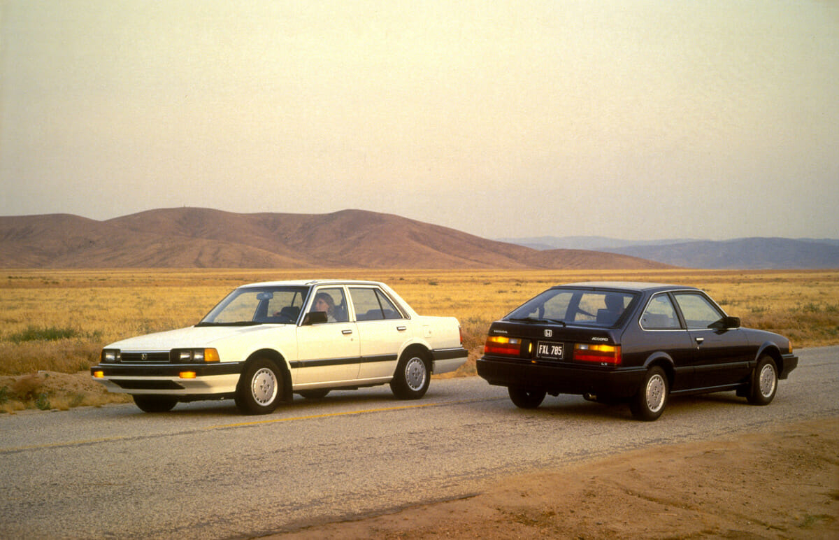 1985 Honda Accords - Photo by Honda