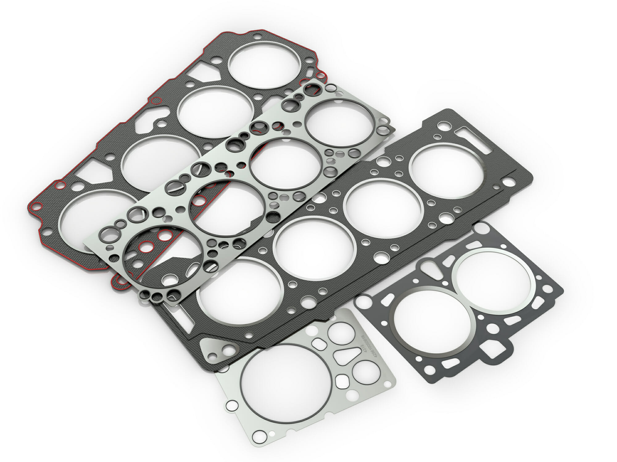 Gaskets for cylinder car engine isolated white background.