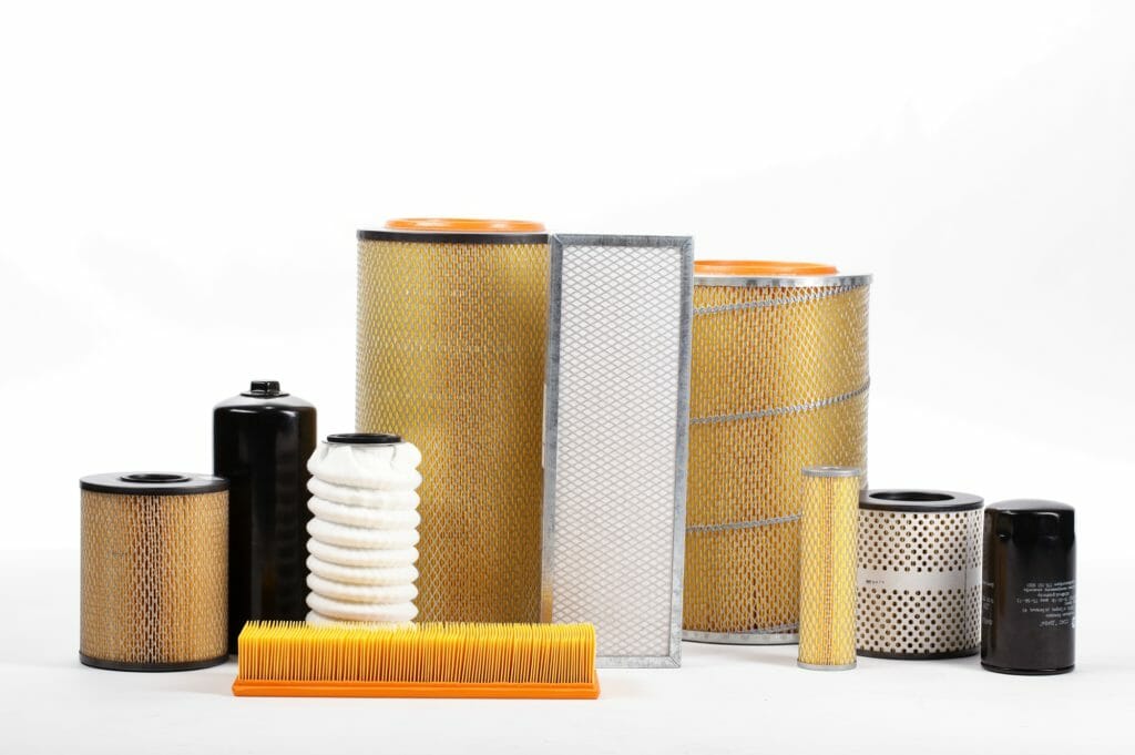 Car Air Filters With White Background