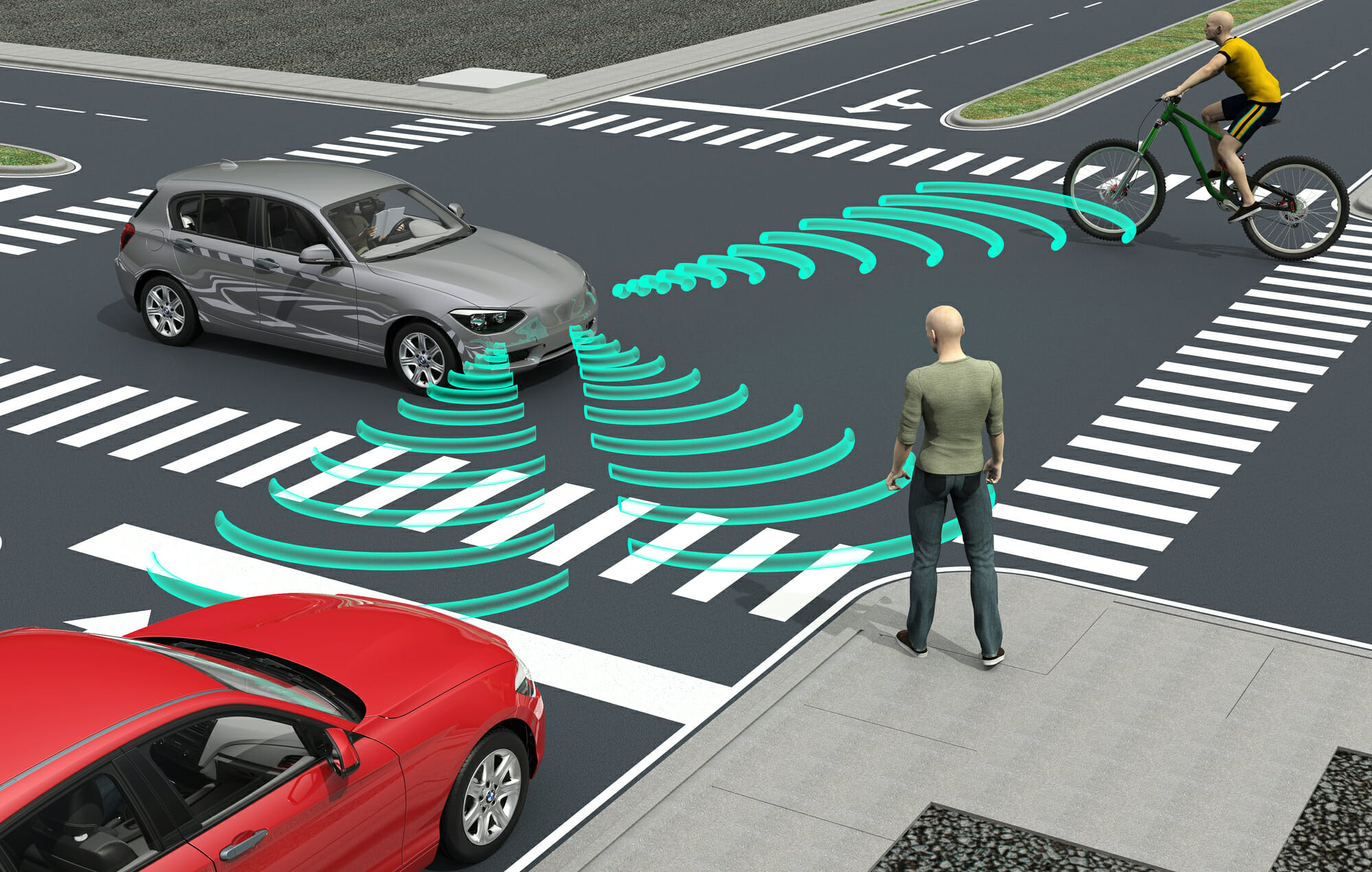 Car Detecting Pedestrians While Driving