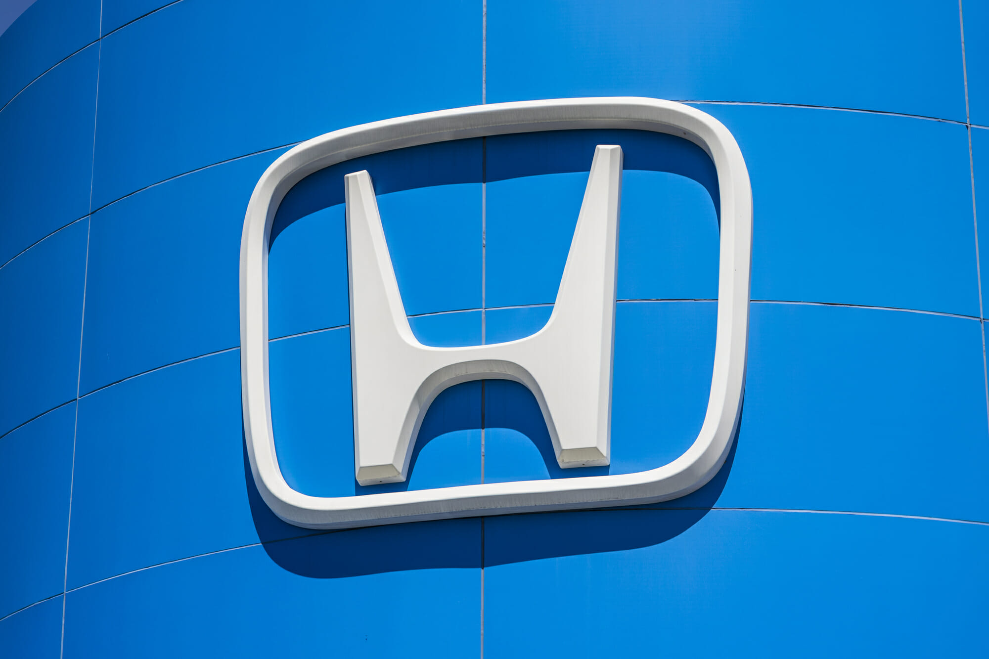 Blue Honda Logo Closeup
