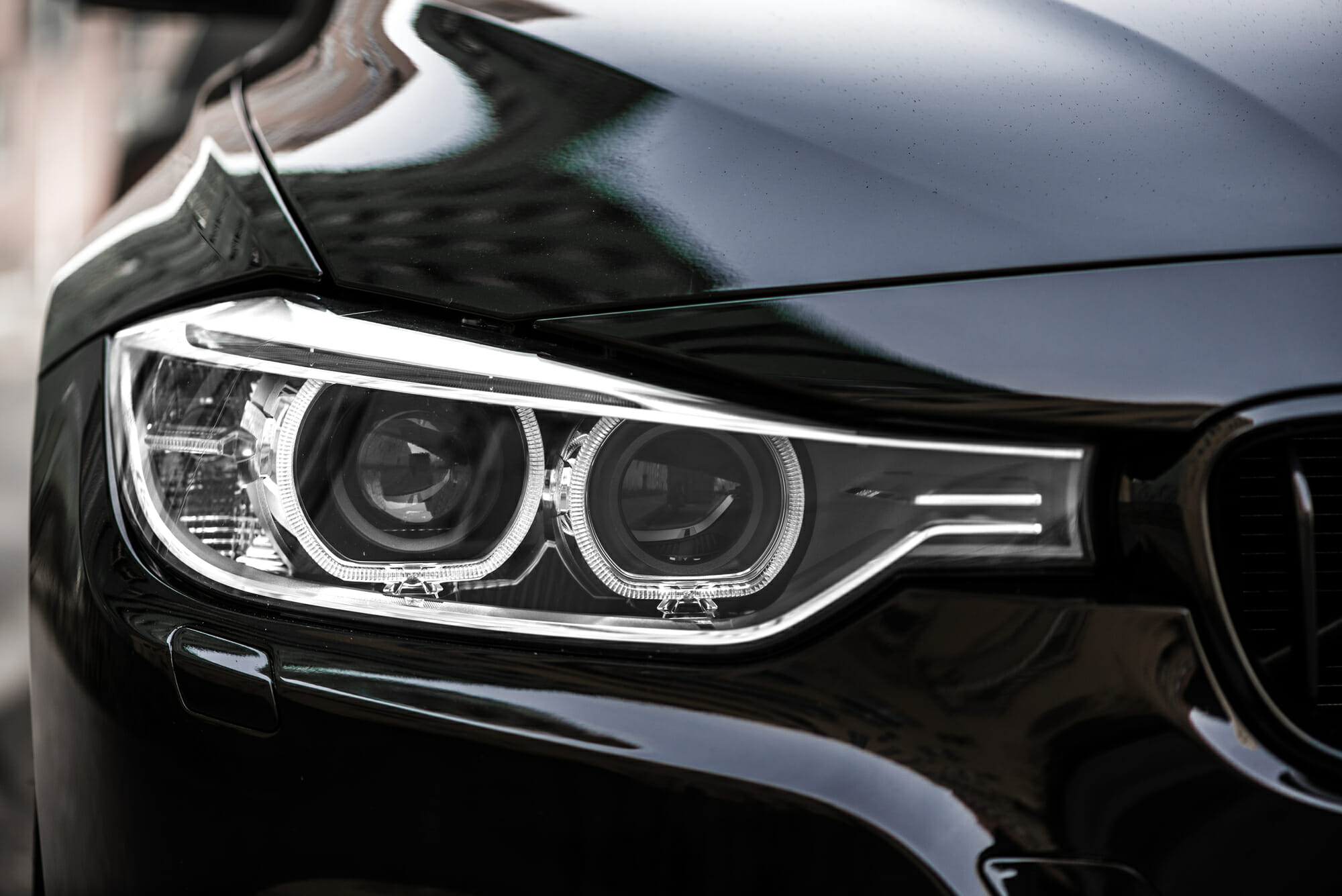 Car Headlights Closeup