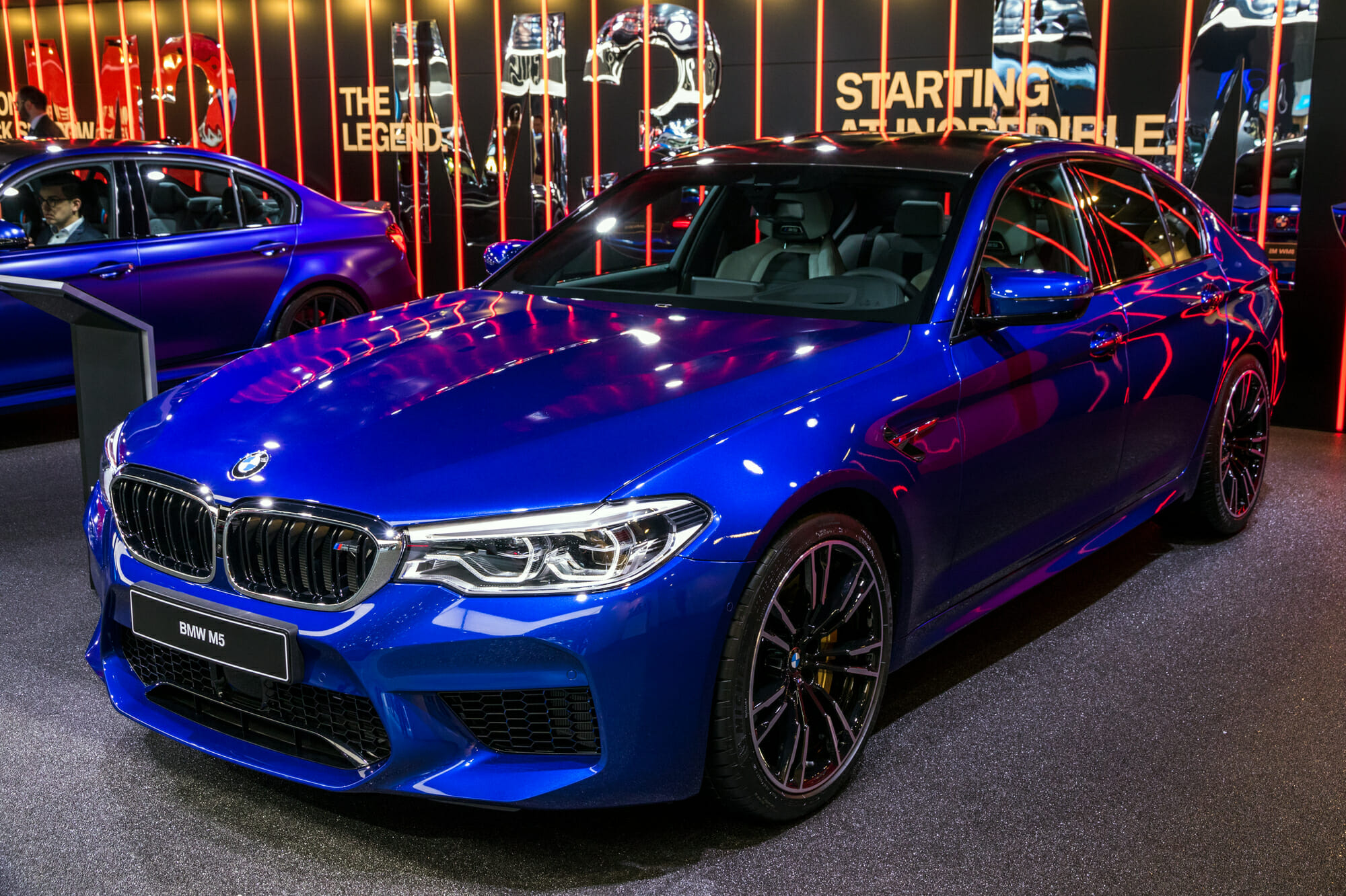 Blue M5 at autoshow