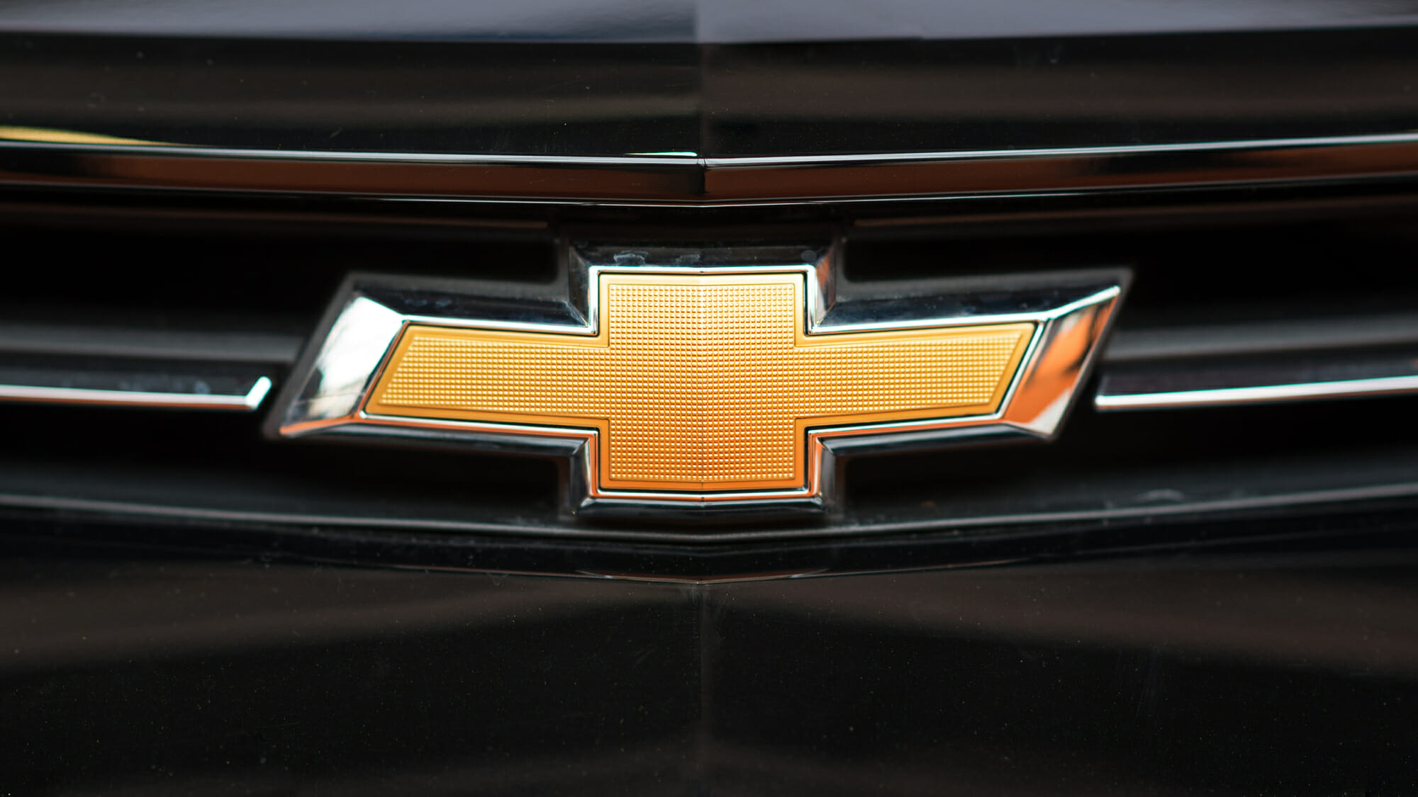 Closeup of Chevy Logo on grille