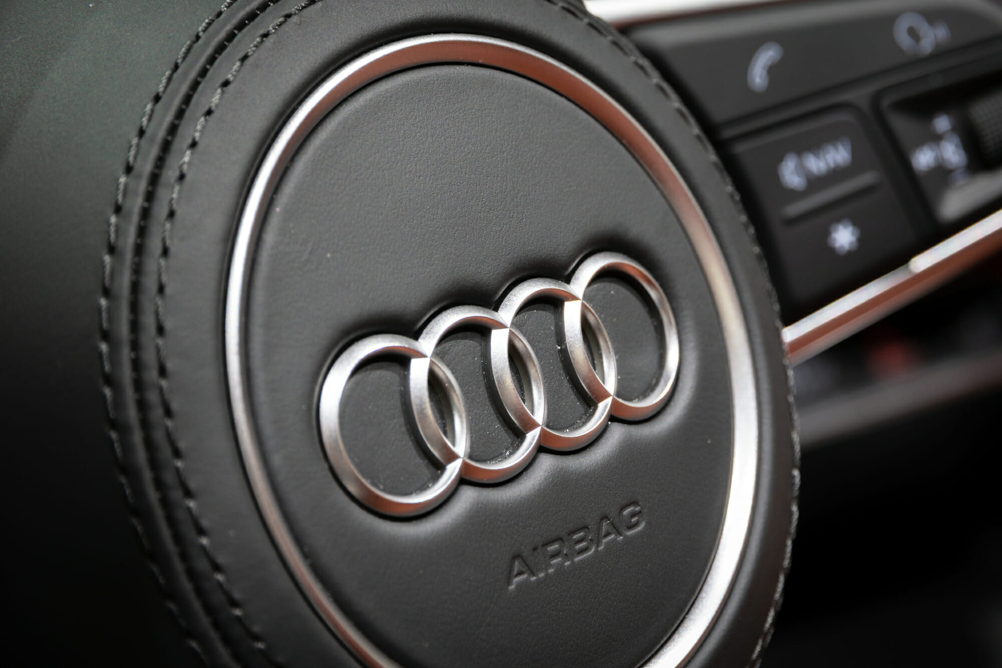 Audi Steering Wheel With Airbag Sign