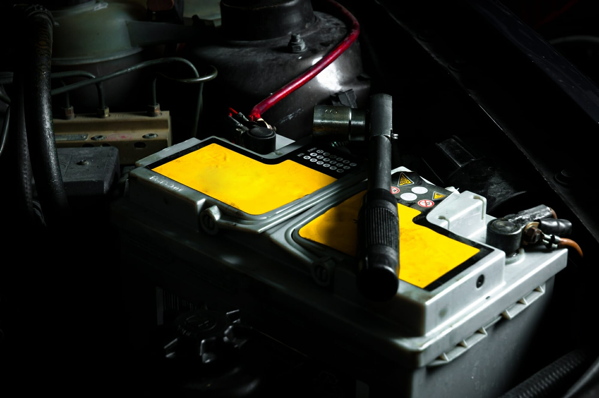 Car Battery Closeup