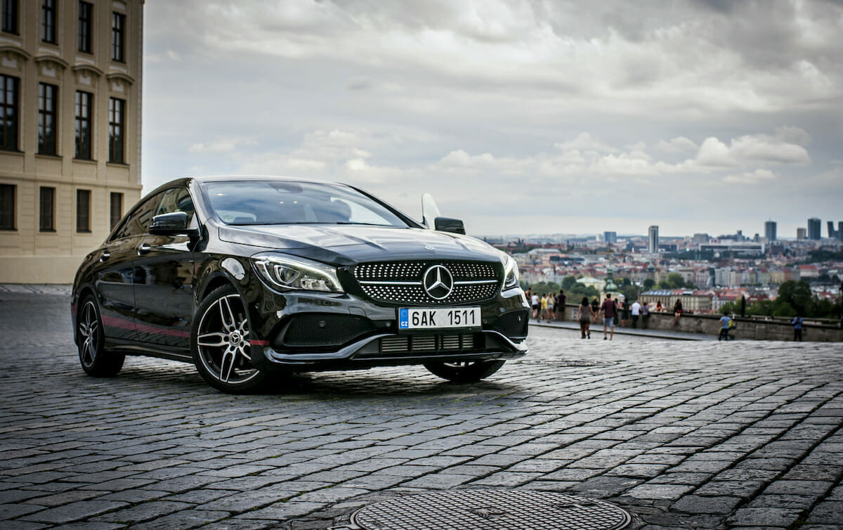 Closeup of Mercedes Benz CLA - Photo by DepositPhotos