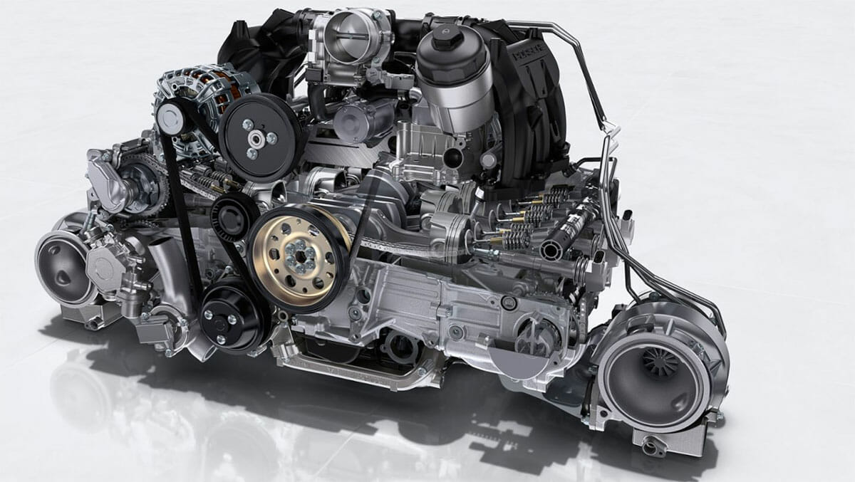 Porsche 911 GT2 RS Twin Turbocharged Flat six Boxer six-cylinder engine 700 horsepower